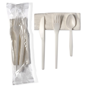 Wooden - Cutlery Meal Pack 4 in 1 (500) Nap/Knif/Fork/Spoon
