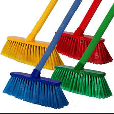 Plastic Broom Head With Handle - Indoor