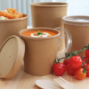 Go-Pak Paper Soup Cont + Lids Combo (16oz x 250) 473ml