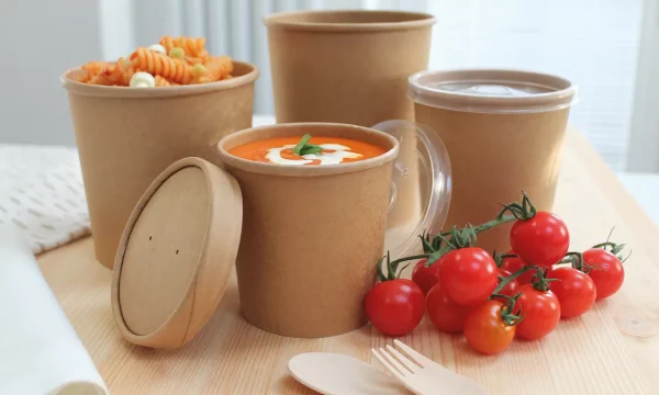 Go-Pak Paper Soup Cont + Lids Combo (16oz x 250) 473ml