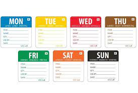 Monday - Vogue Removable Day of the Week Label (500) (50 x 50cm)