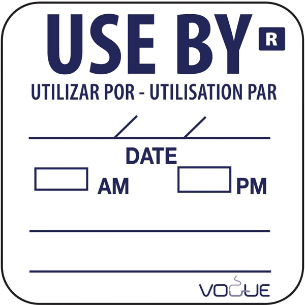 Use by Label (25 x 25mm)