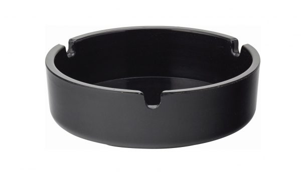 Black Plastic Ashtrays (4'')