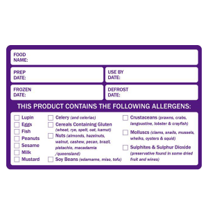 Allergen Food Labels