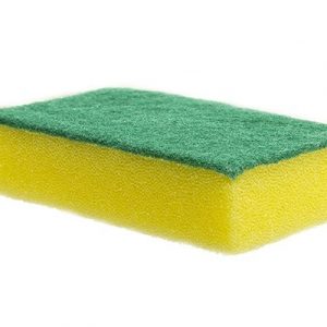 LARGE Yellow Sponge Green Scourers Large