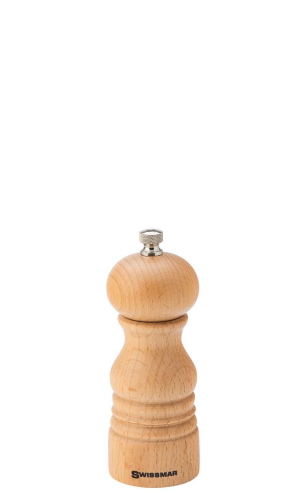 Salt Mill 6'' Rubber/Wood S/S Carbon SPM0002  Showroom