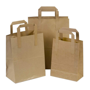 Brown Paper Bags With Handle (200) 32 x 21 x 32cm