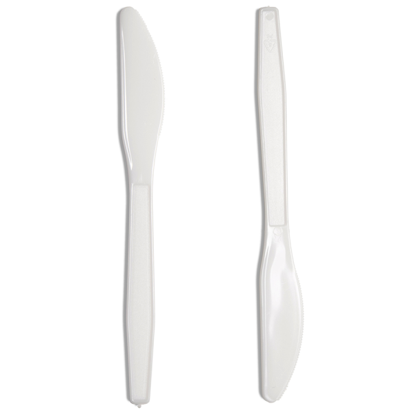 Plastic Knives White 1x1000