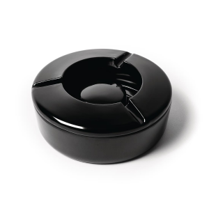Black Melamine Ashtray 4'' Windproof (F90089)